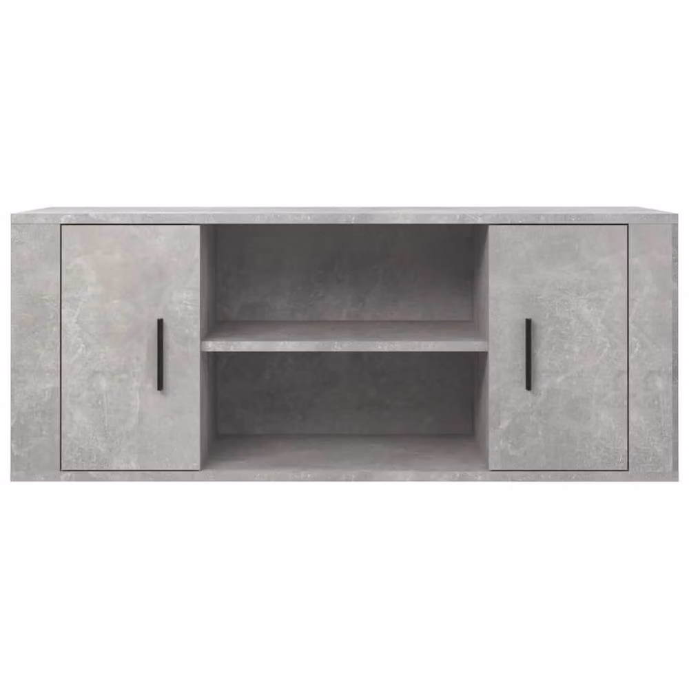 Berkfield Home Modern TV Cabinet in Concrete Grey, W/D/H: 100 x 35 x 40 cm – 2