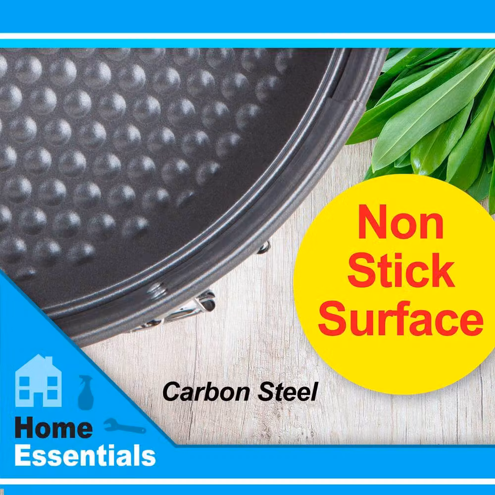 B&Co Non Stick Round Springform Cake Tin, Silver – 2