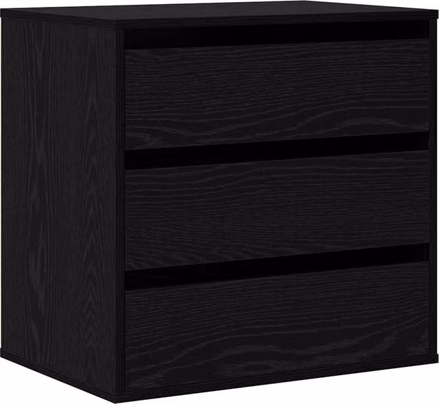 Berkfield Home Corner Chest of Drawers in Black Oak, W: 60 cm, D: 41 cm, H: 58 cm – 1