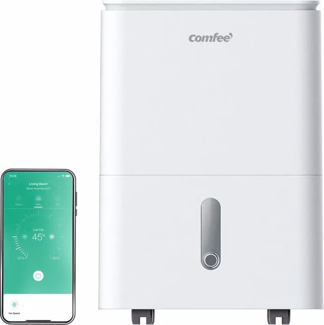 Livingandhome 20L Per Day Dehumidifier with 3L Tank and App Control, White