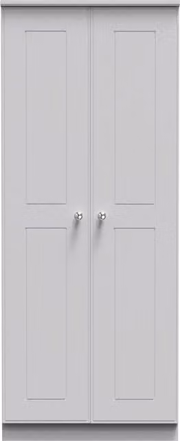 Ready Assembled 2 U Albert 2 Door Wardrobe in Grey