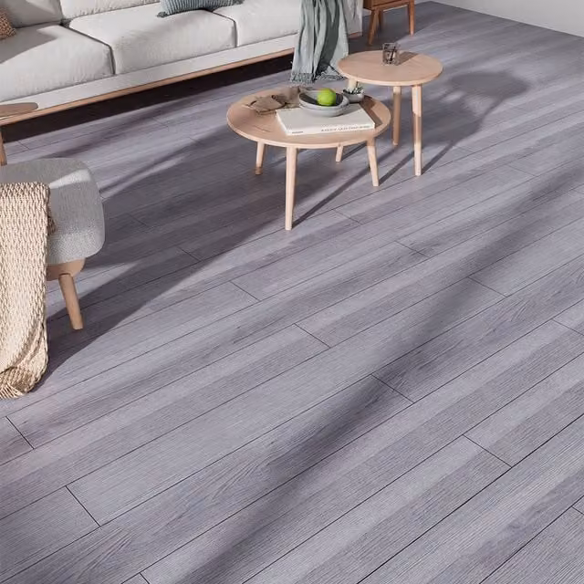 Lifeideas Grey Rustic Wood Look Self-adhesive PVC Plank Flooring