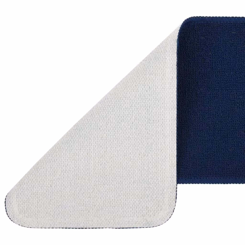 Berkfield Home Anti Slip Stair Mats, 15 Pack, Navy Blue, W: 75 cm, D: 20 cm – 4