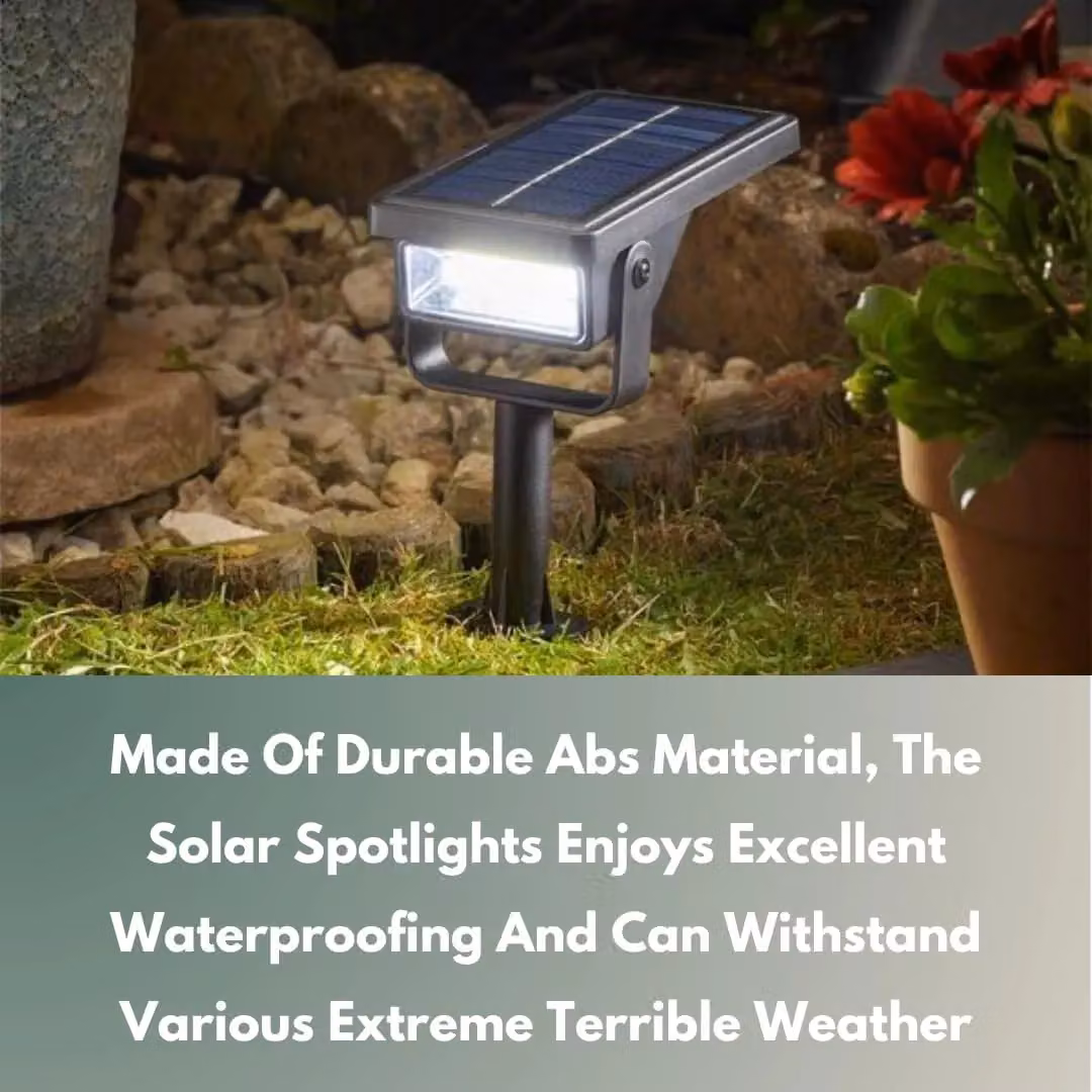 Marco Paul Solar LED Garden Spotlight in Black with Dusk Sensor and Ground Spike – 7