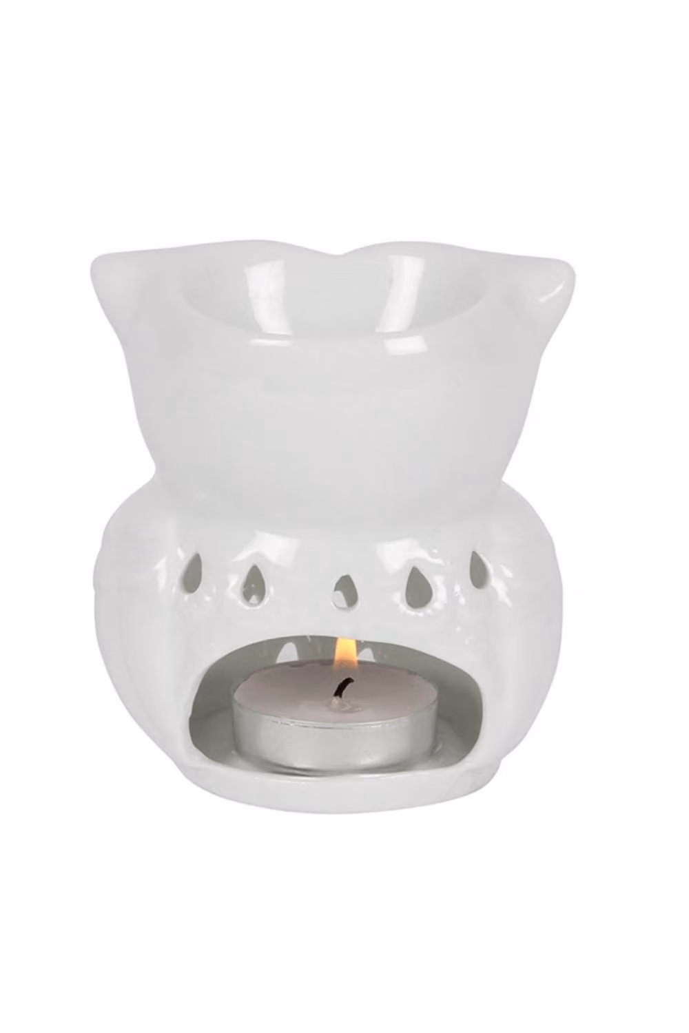 KDMD White Owl Ceramic Oil and Wax Melt Burner for Tealights – 2