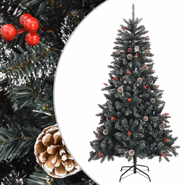 Berkfield Home Artificial Christmas Tree in Green with Stand, Height: 180 cm – 1