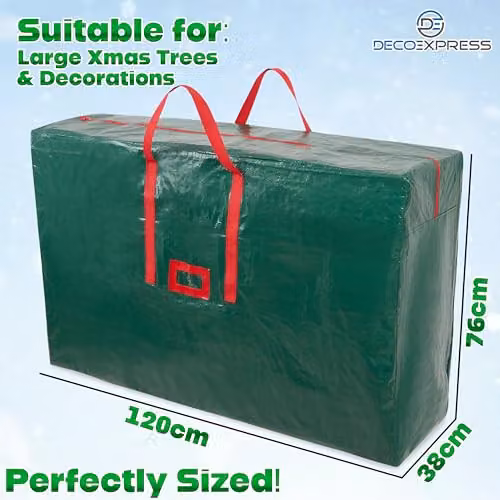 Deco Express Christmas Tree Storage Bag in Green, W/D/H: 38 x 76 x 38 cm – 6