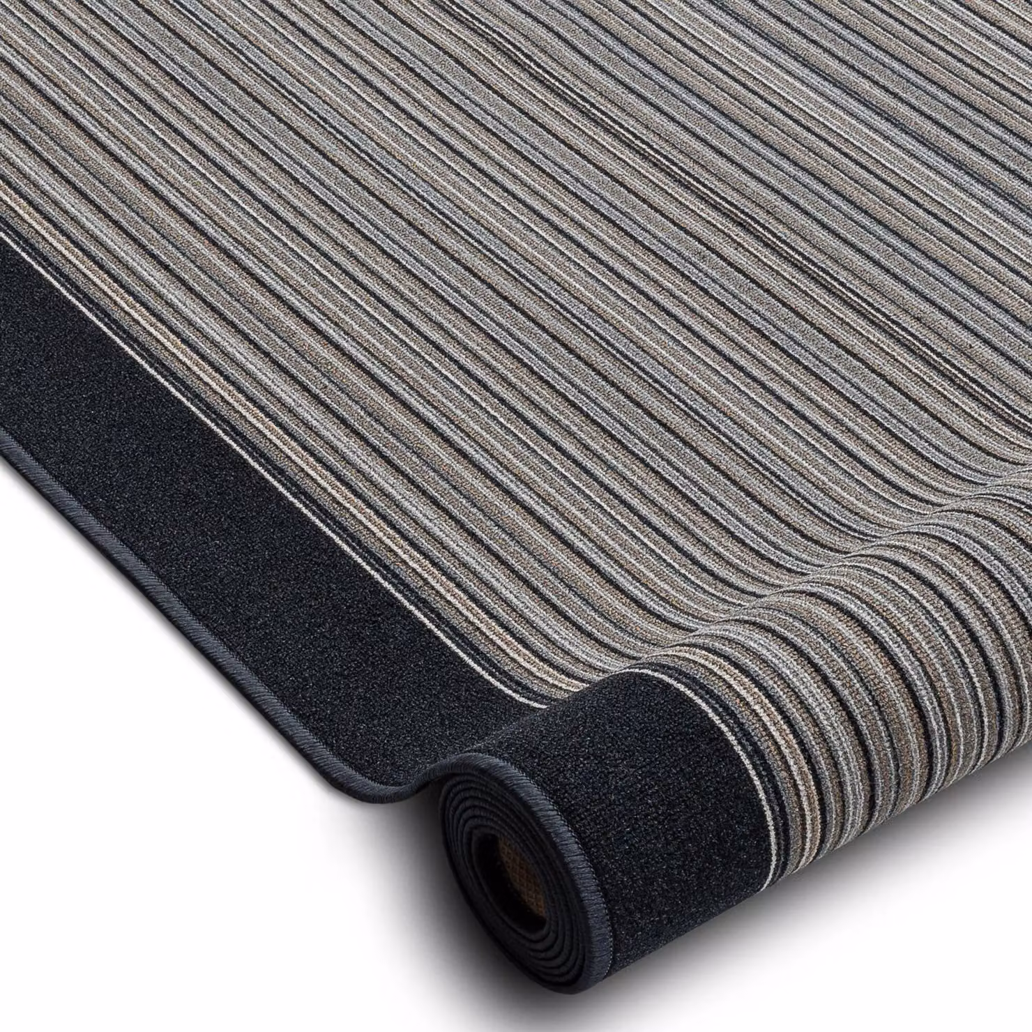 RugsX Carnaby Anti-Slip Striped Runner in Grey, W: 67 cm, L: 170 cm – 2