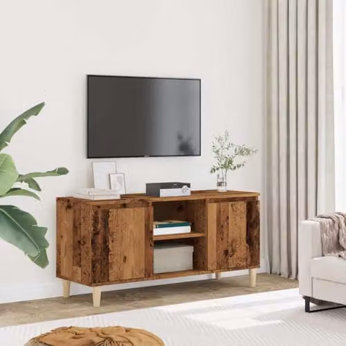 vidaXL Modern TV Cabinet in Brown Old Wood, W/D/H: 102 x 35 x 50 cm – 2
