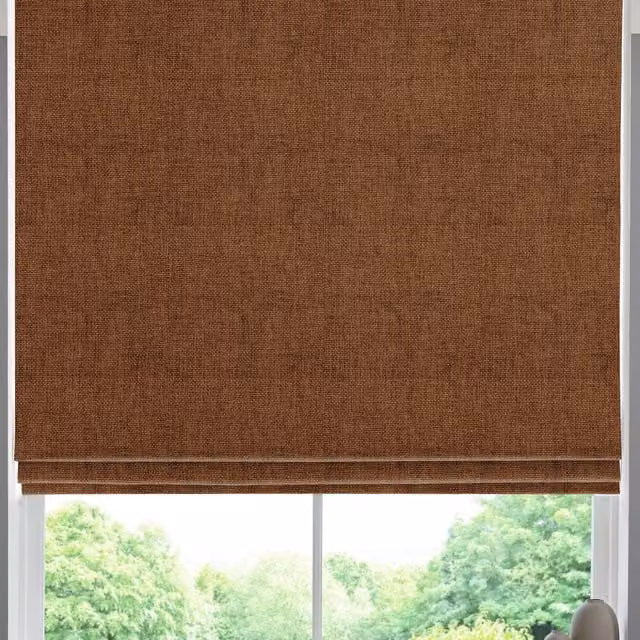 Simply Collection Lugano Made to Measure Blackout Roman Blind in Terracotta