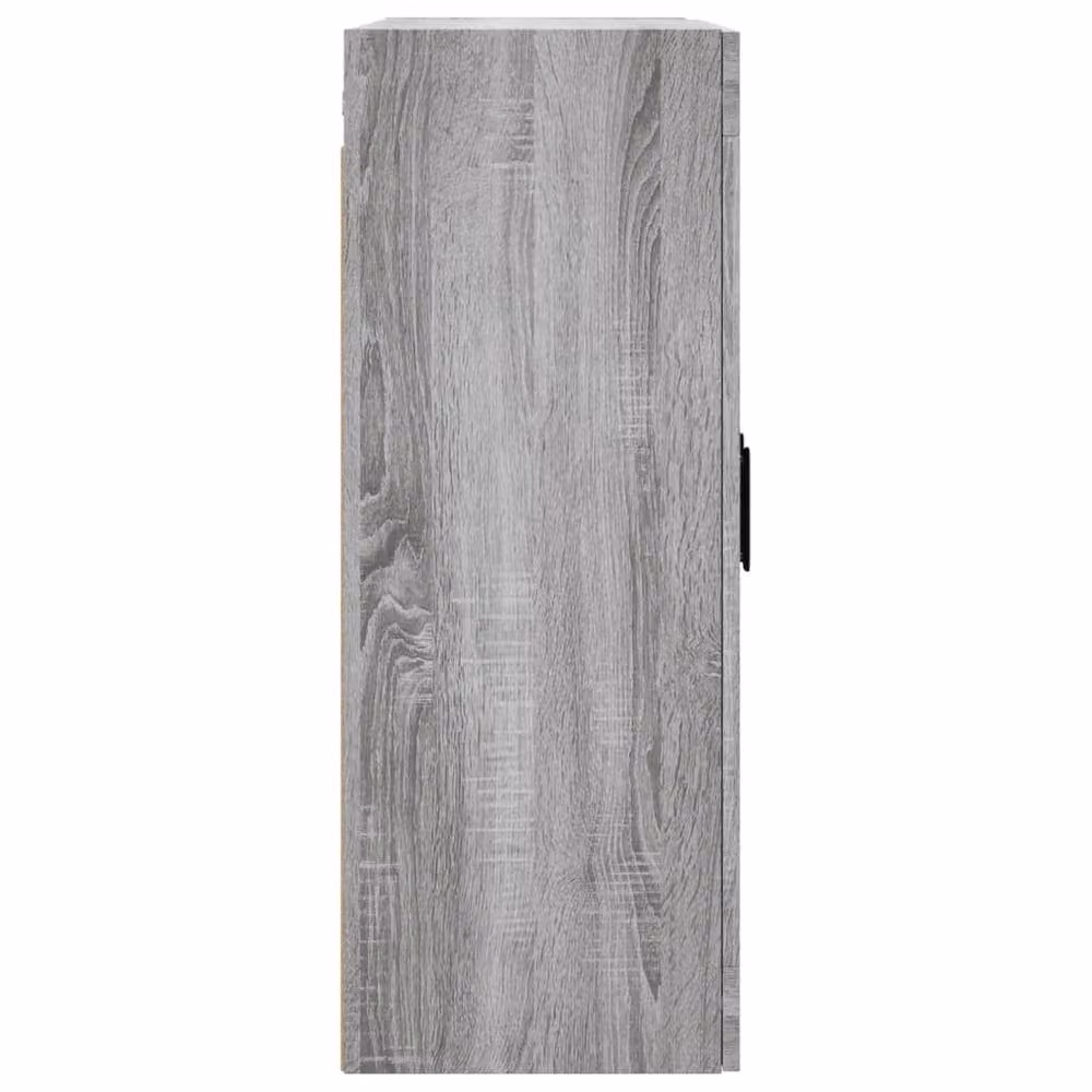 Berkfield Home Wall Mounted Cabinets with Glass Doors, 2 Piece Set in Grey Sonoma Engineered Wood – 5