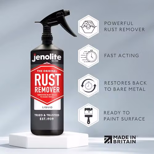 Jenolite Fast Acting Rust Remover for Metal with Trigger Spray, 1 Litre – 2