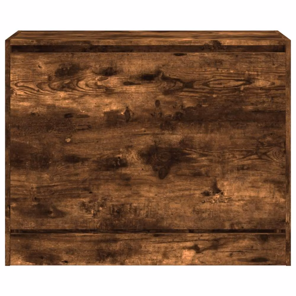Berkfield Home Smoked Oak Shoe Cabinet in Brown, W/D/H: 80 x 34 x 63 cm – 4
