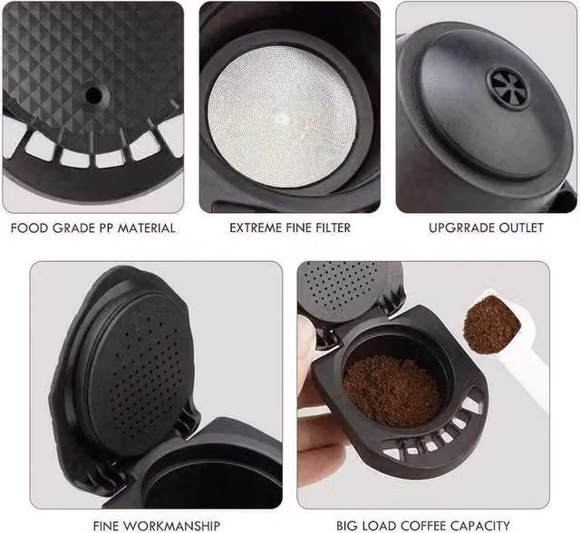 NESTLUNE Reusable Coffee Capsule Adapter Converter in Black – 1