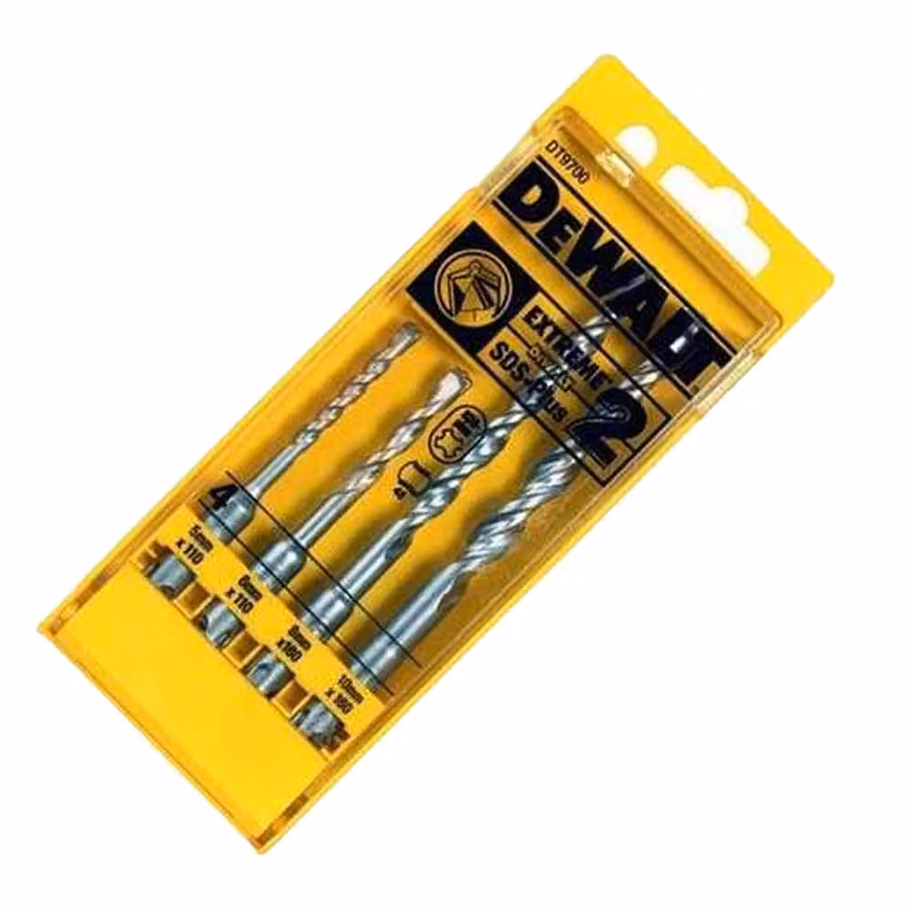 DeWalt Extreme 2 SDS Drill Bit Set, 4 Pack, Silver Steel – 2