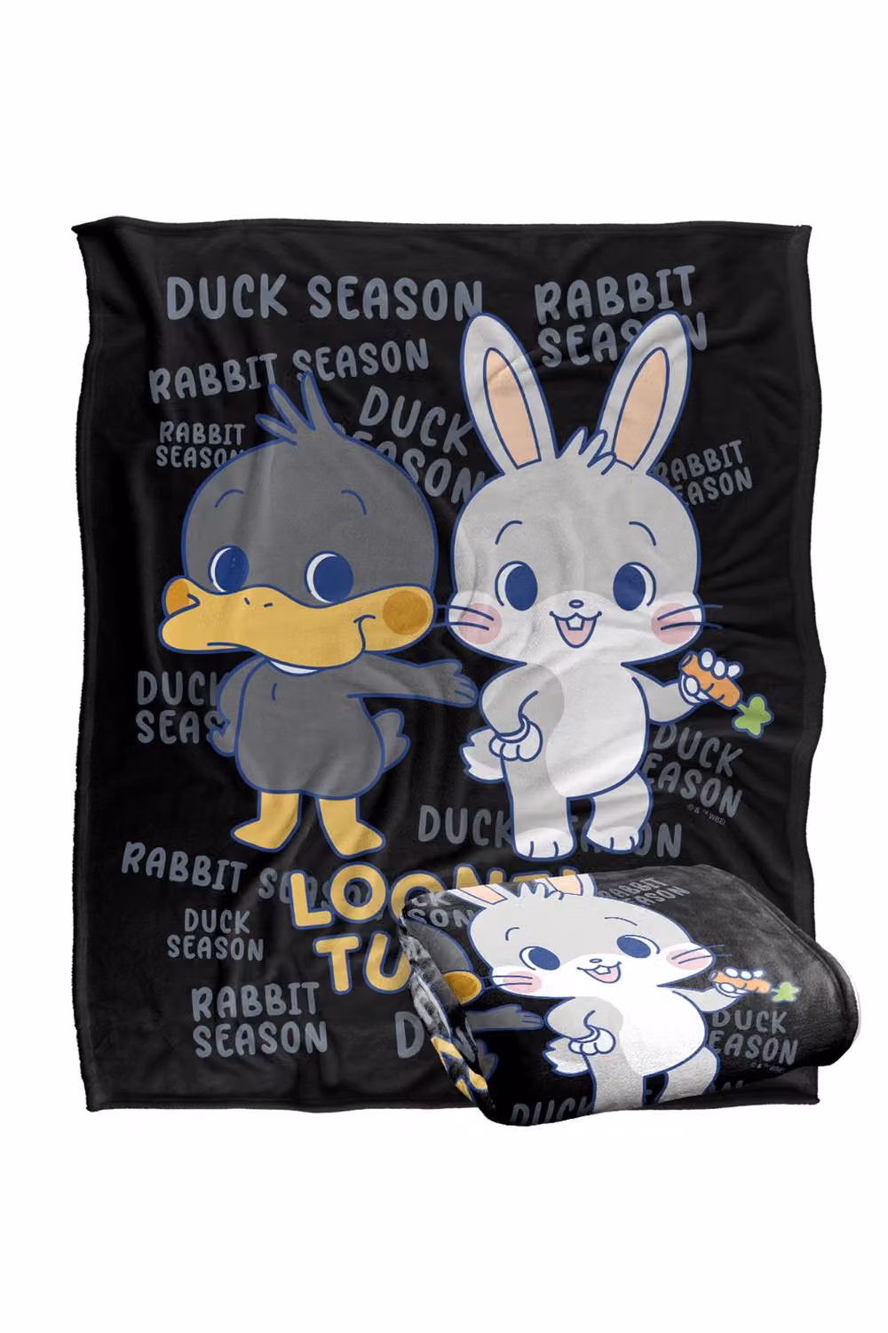Warner Bros. Looney Tunes Gokko Duck and Rabbit Season LOGOVISION Super Soft Silky Touch Fleece Throw Blanket, Multicolour, W: 152 cm, D: 127 cm – 7