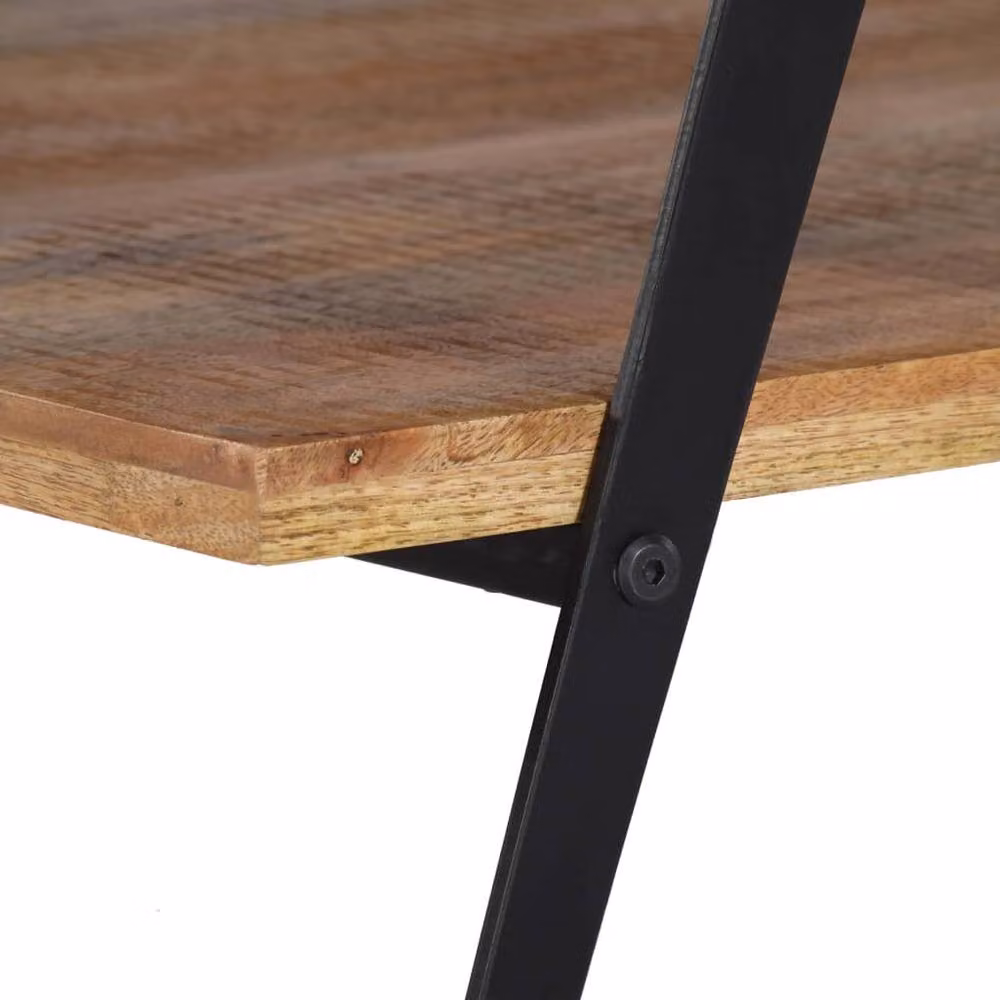 Berkfield Home Rustic Solid Mango Wood Coffee Table in Brown, W/D/H: 115 x 60 x 40 cm – 3