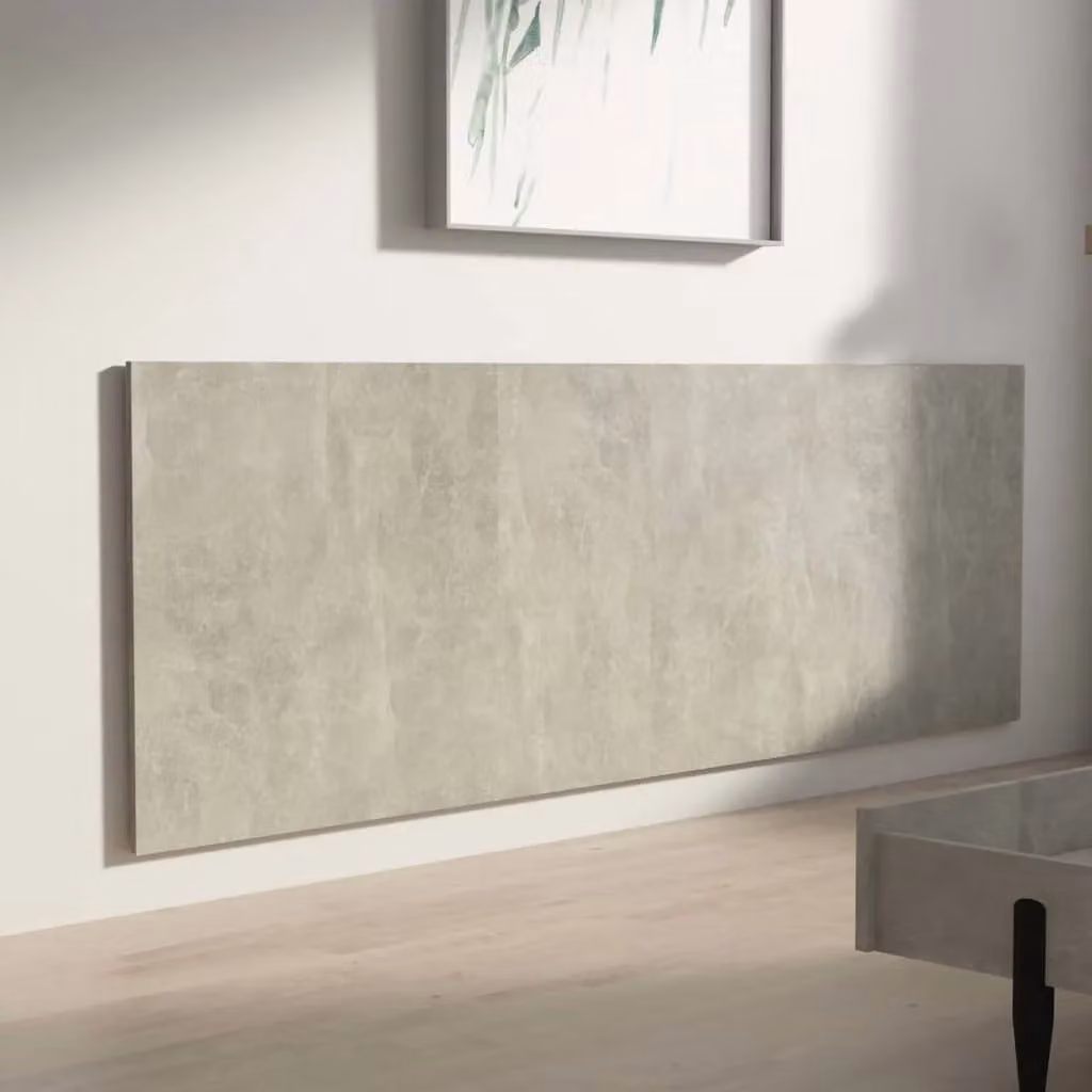 Berkfield Home Wall Headboard in Concrete Grey, W: 240 cm, D: 1.5 cm, H: 80 cm – 3