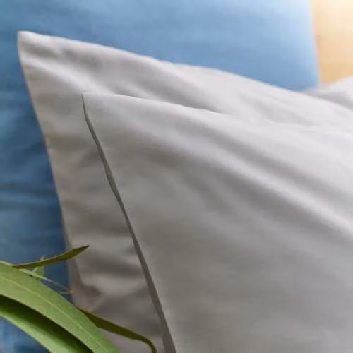 Christy 400TC Luxury Cotton Mako Satin Pillowcases, 2 Pack, Silver Grey, W/H: 50 x 75 cm