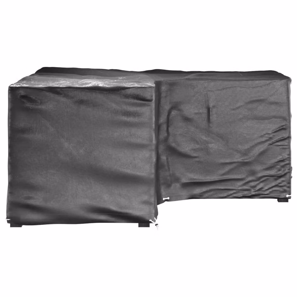 Berkfield Home L-Shaped Garden Furniture Covers, 2 Pack, Black, W/D/H: 185 x 185 x 90 cm – 2