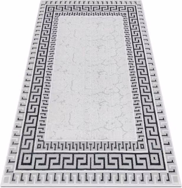 RugsX Allure Geometric Modern Rug in White, W: 140 cm, L: 190 cm