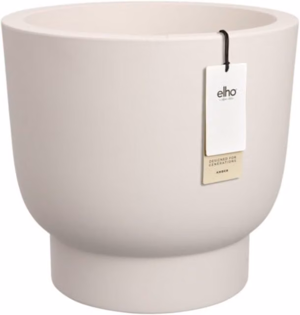 Elho Amber Grail Small Indoor and Outdoor Plant Pot, White