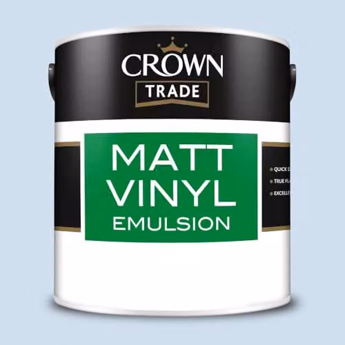 Crown Trade Matt Vinyl Dispersion Paint in Moonlight Bay Blue, 2.5 l – 2