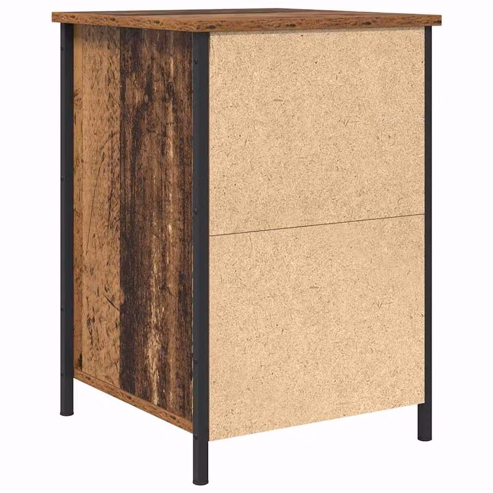 Berkfield Home Stylish Bedside Cabinet in Brown Old Wood, W/D/H: 40 x 42 x 60 cm – 5