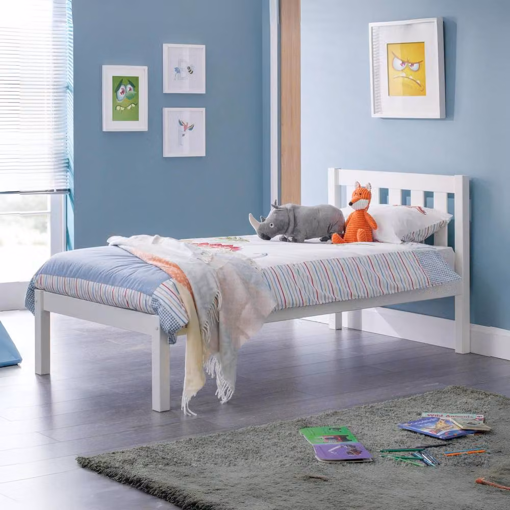 Cheshire Jade Single Bed in White, W/D/H: 90 x 200 cm – 2