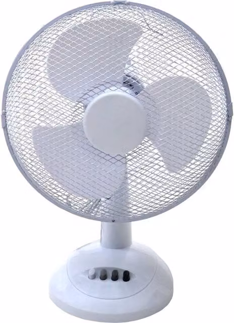 Oypla 30.48 cm 3 Speed Oscillating Electric Table Fan, White