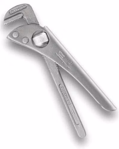 Footprint 900W Thumbturn Pipe Wrench in Grey Steel with 50mm Capacity