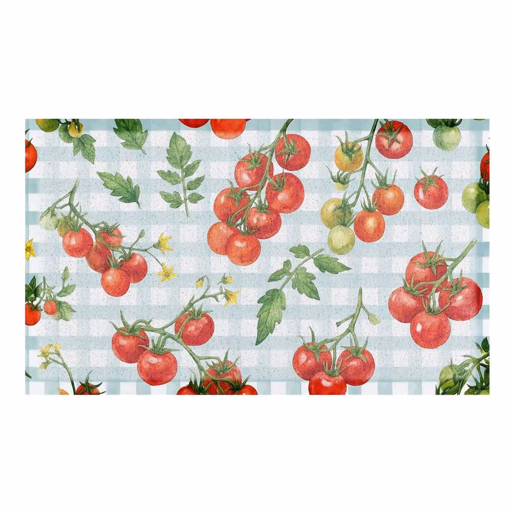 Artsy Mats Tomatoes Pattern Indoor/Outdoor Doormat, Red and Multicolour, W: 70 cm, D: 40 cm – 2