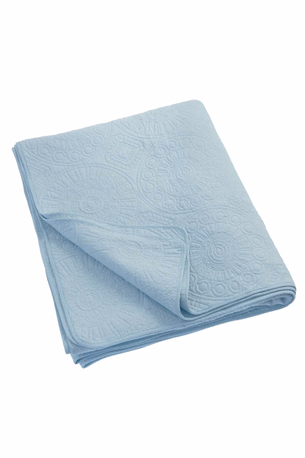 Soak&Sleep Quilted Cotton Bedspread in Blue – 2