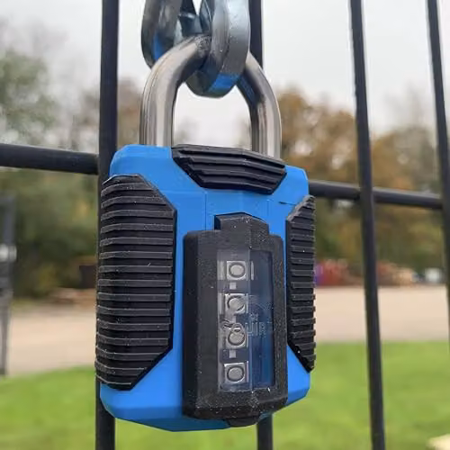 Squire CP50 Heavy Duty 4 Wheel Combination Padlock in Blue – 4