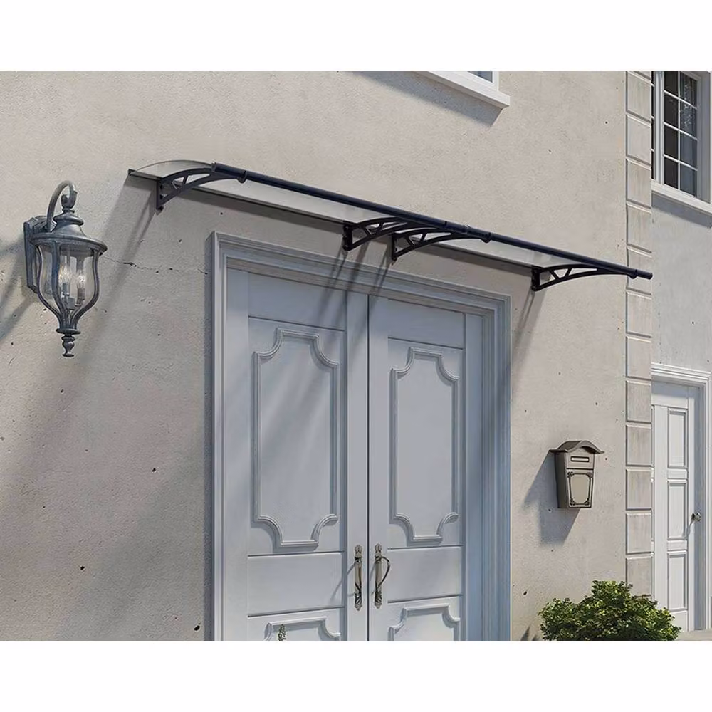 Palram Altair Door Awning Canopy 3000 in Grey and Transparent – 2