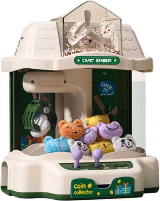 Livingandhome Household Mini Claw Machine with Game Coins, White