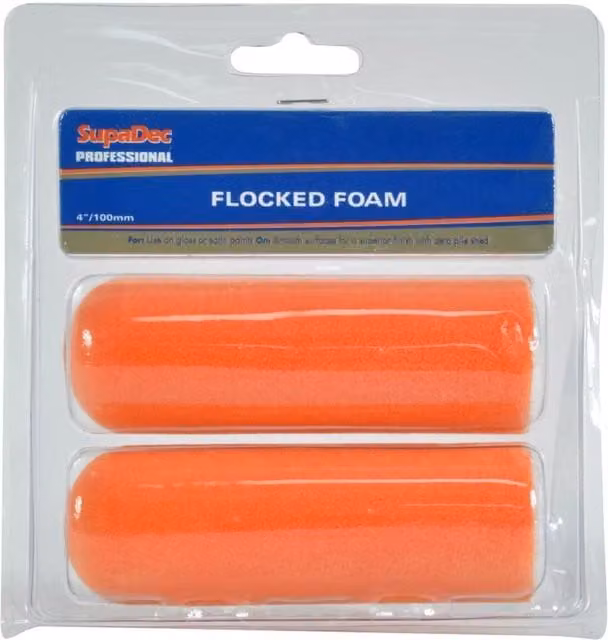 SupaDec Flocked Foam Roller Pack of 2 in Orange