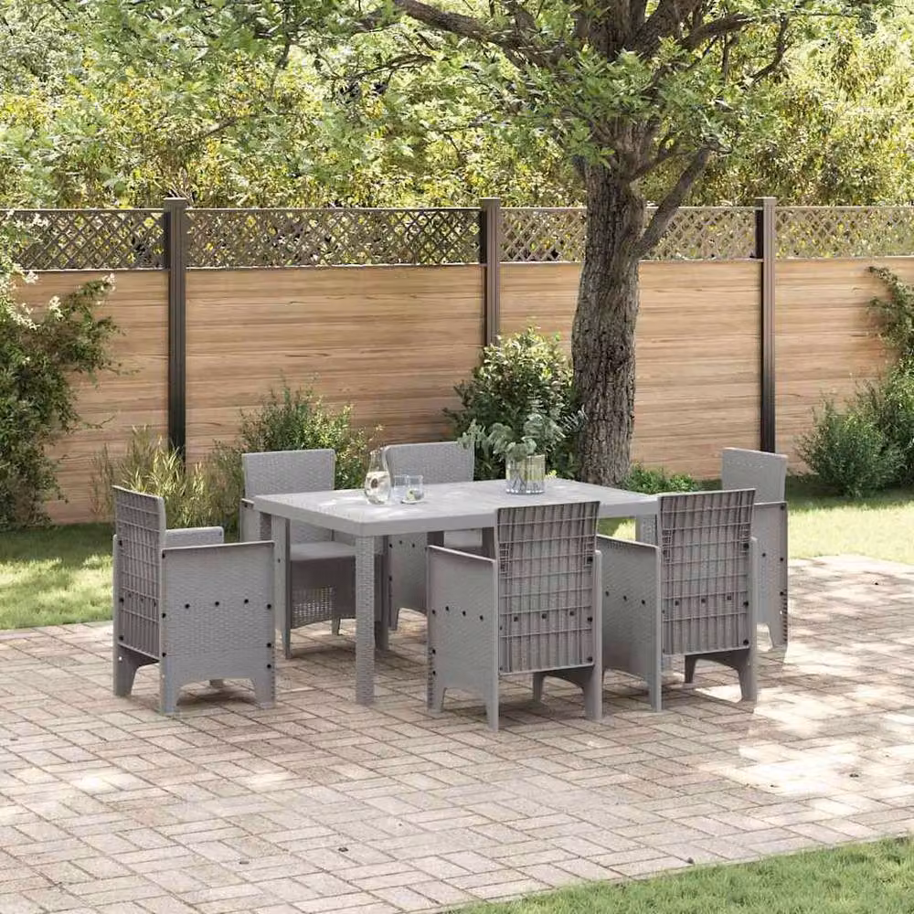 Berkfield Home Garden Table in Grey Poly Rattan, W/D/H: 150 x 100 x 73 cm – 2