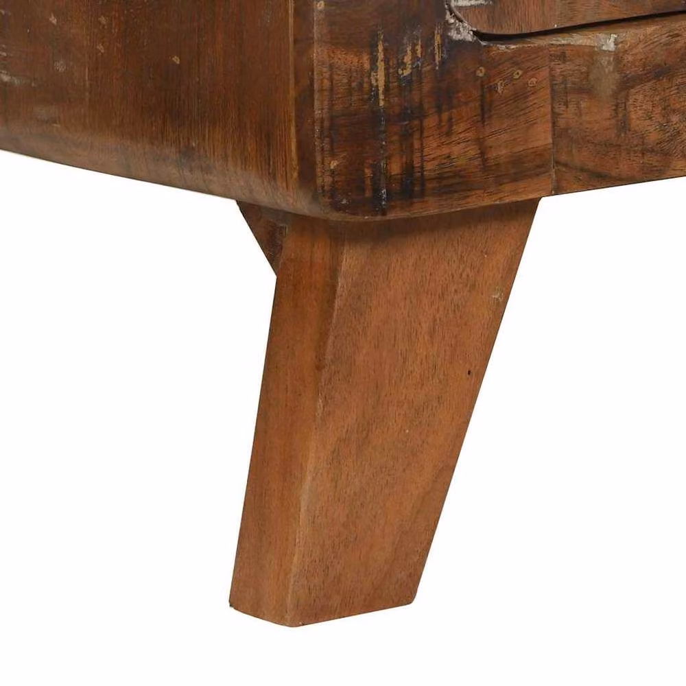 Berkfield Home Multicolour Reclaimed Solid Wood Coffee Table in Brown, W/D/H: 80 x 54 x 45 cm – 4