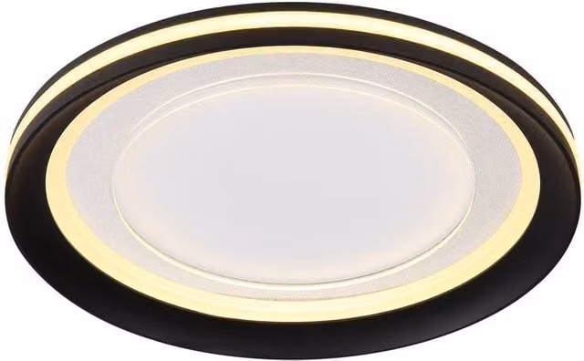 Netlighting Clarino Modern Round Semi Flush Ceiling Light in Black with White LED 3000K – 1