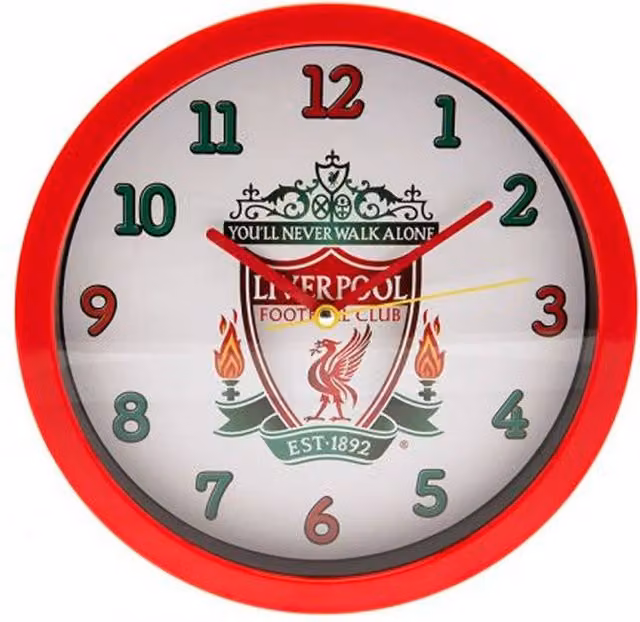 Liverpool FC Crest Analogue Round Wall Clock in Red – 1