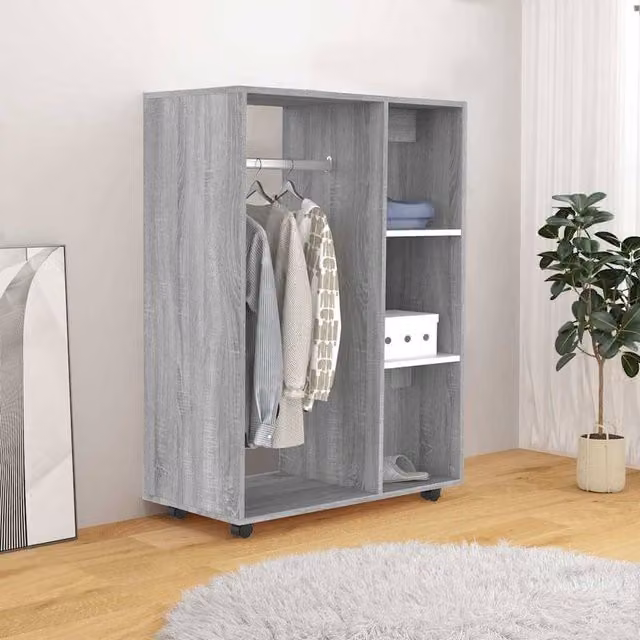 Berkfield Home Sonoma Grey Wardrobe W/D/H: 80 x 40 x 110 cm – 1
