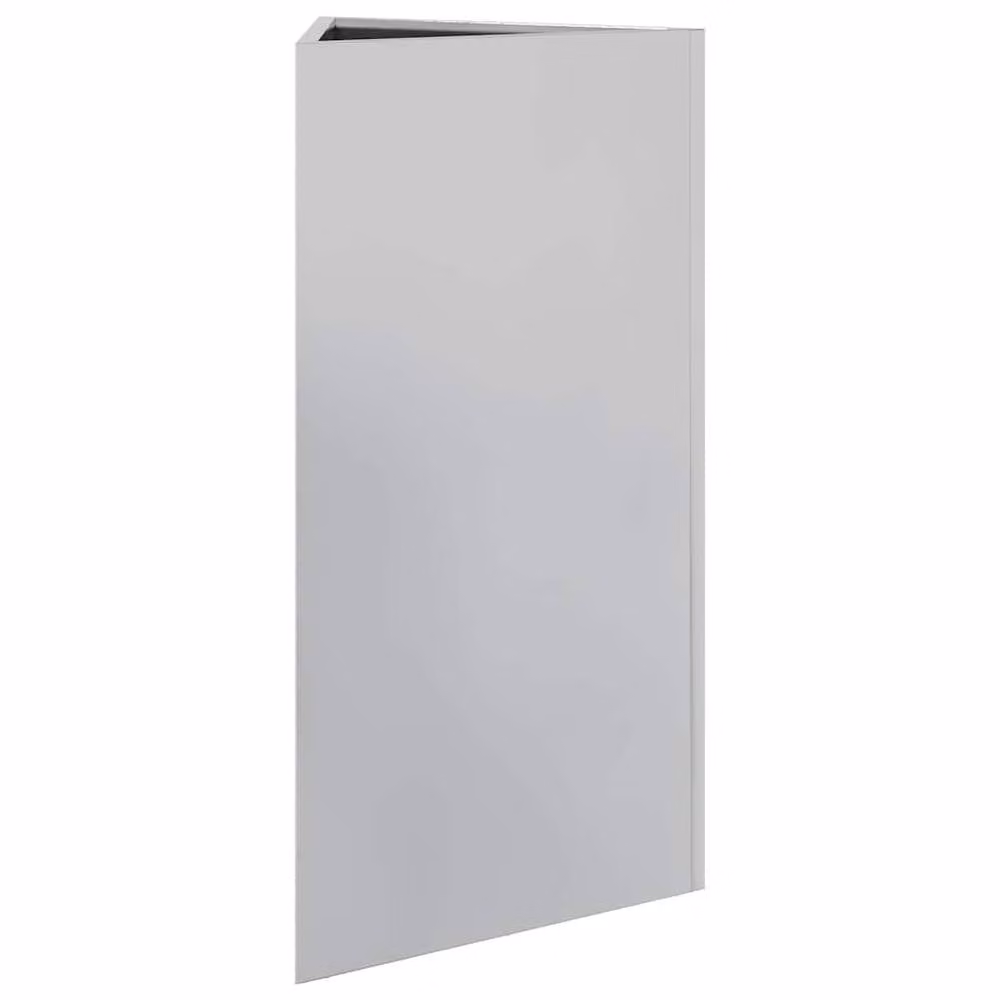Berkfield Home Triangular Garden Planter in Silver Galvanised Steel, W: 40 cm, D: 34.5 cm, H: 70 cm – 2