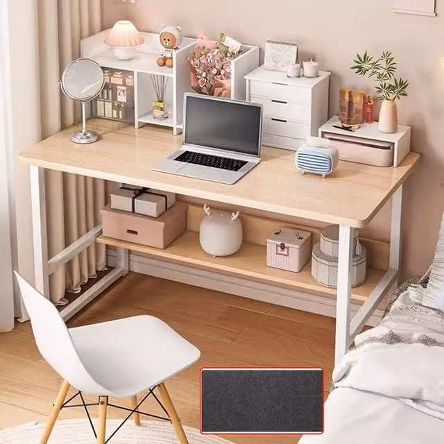 Hinsinc Computer Desk for Home Office and Study in Beige, W/D/H: 120 x 40 x 72 cm – 1