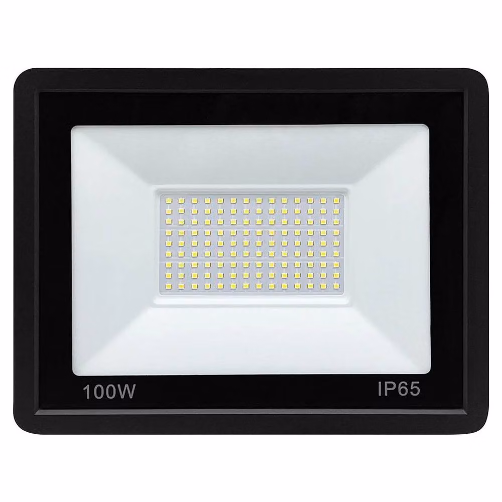 SPETLEK 100W LED Outdoor Floodlight, Cool White 6500K, IP65 Rated, Black – 2