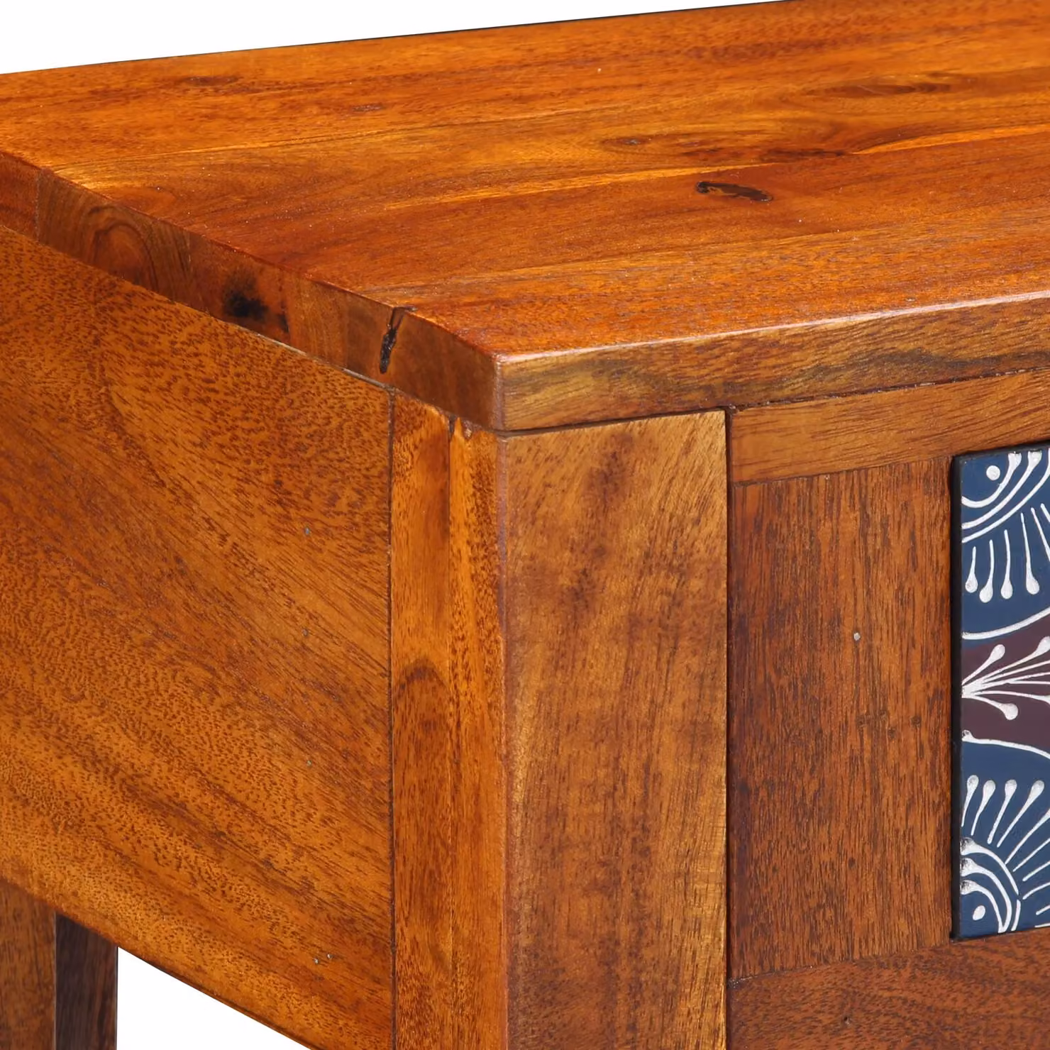 Berkfield Home Acacia Wood Side Table in Brown, W/D/H: 40 x 30 x 36 cm – 3