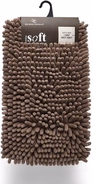 Gaveno Cavailia Miami Chenille Loop Faux Fur Bath Mat in Camel, W: 50 cm, D: 80 cm
