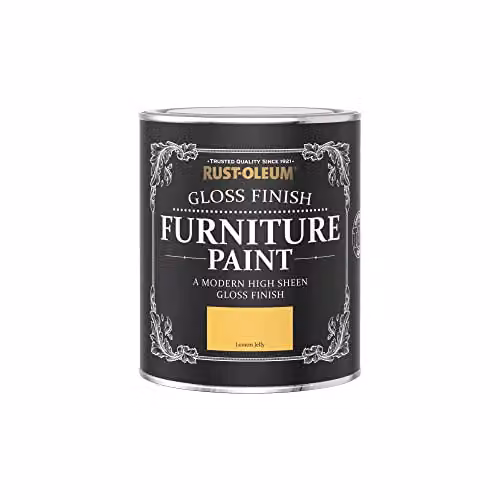Rust-Oleum Yellow Furniture and Skirting Board Paint in Gloss Finish, 750ml – 2