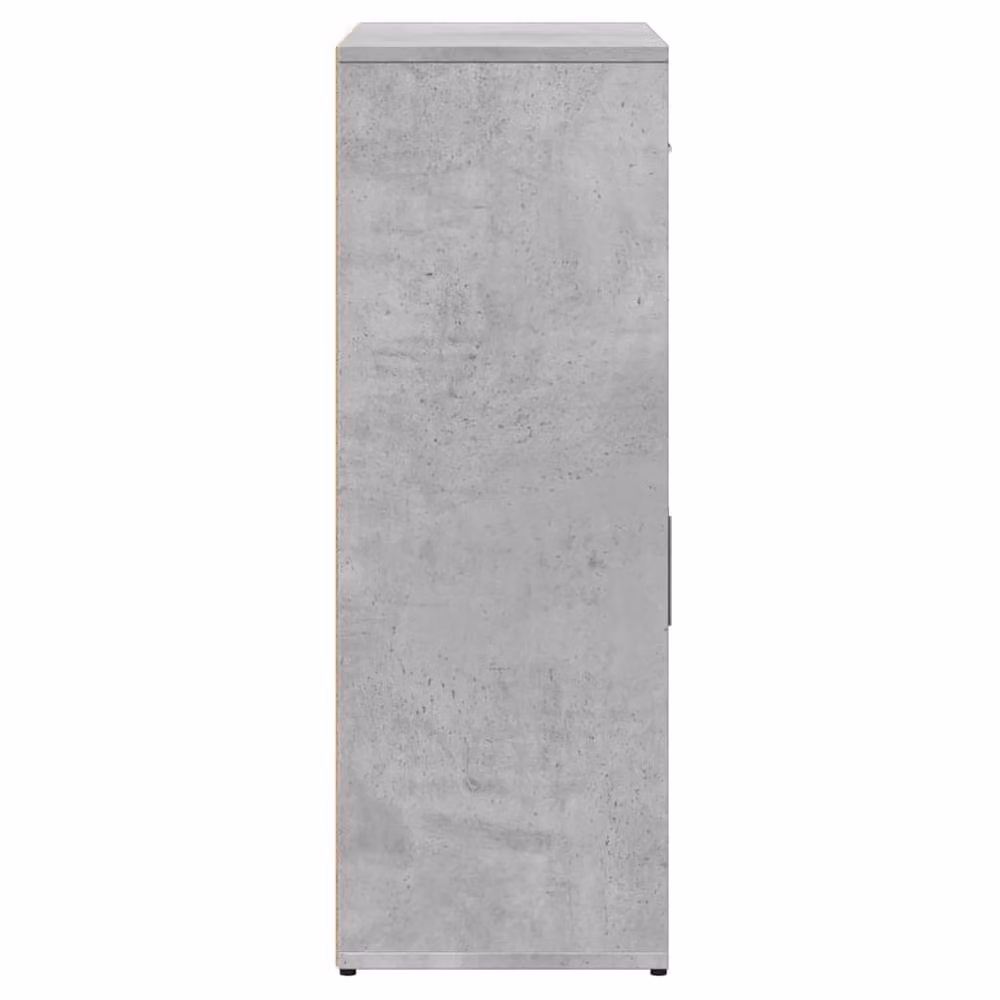 Berkfield Home Set of 2 Modern Abstract Sideboards in Concrete Grey, W/D/H: 60 x 30 x 84 cm – 2