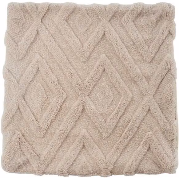 PAWNORA Set of 2 Beige Faux Fur Square Cushion Covers, W x H: 45 x 45 cm – 1